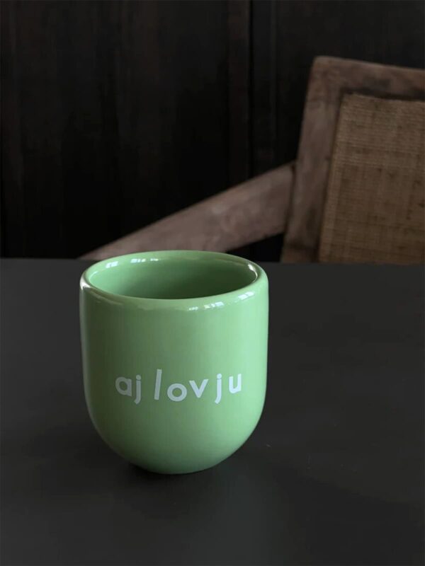 UNIK.HUS SISI House of Style Tasse Mug Becher aj lov ju grün