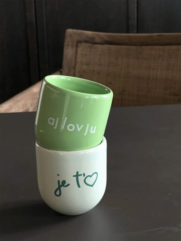 UNIK.HUS SISI House of Style Tasse Mug Becher je t'aime mint aj lov ju