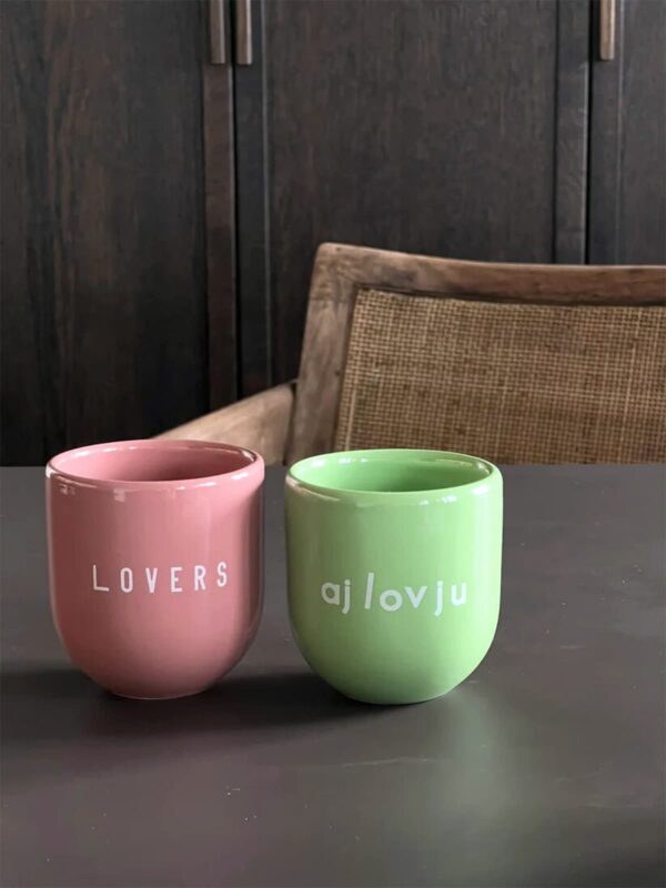 UNIK.HUS SISI House of Style Tasse Mug Becher aj lov ju grün Lovers