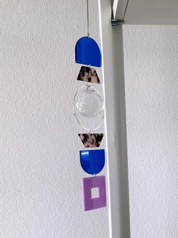 UNIK-HUS Aliniaart Suncatcher Acryl Silber Blau Leo Lila