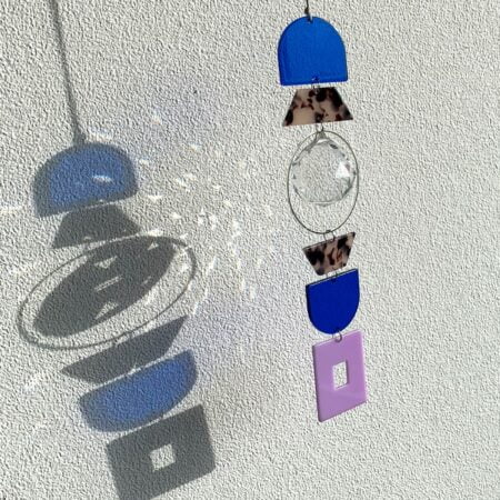 UNIK-HUS Aliniaart Suncatcher Acryl Silber Blau Leo Lila