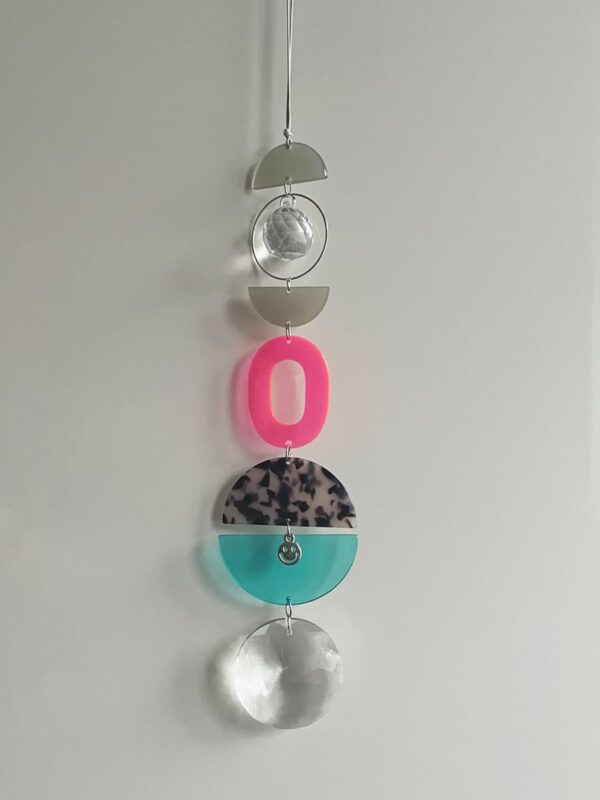 UNIK.HUS Aliniaart Suncatcher Acryl Pink Silber Türkis