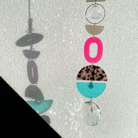 UNIK.HUS Aliniaart Suncatcher Acryl Pink Silber Türkis