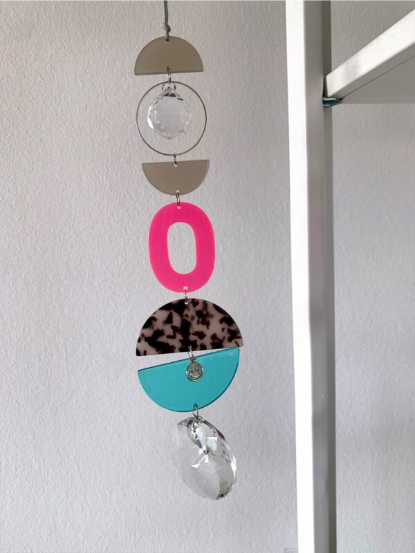 UNIK.HUS Aliniaart Suncatcher Acryl Pink Silber Türkis