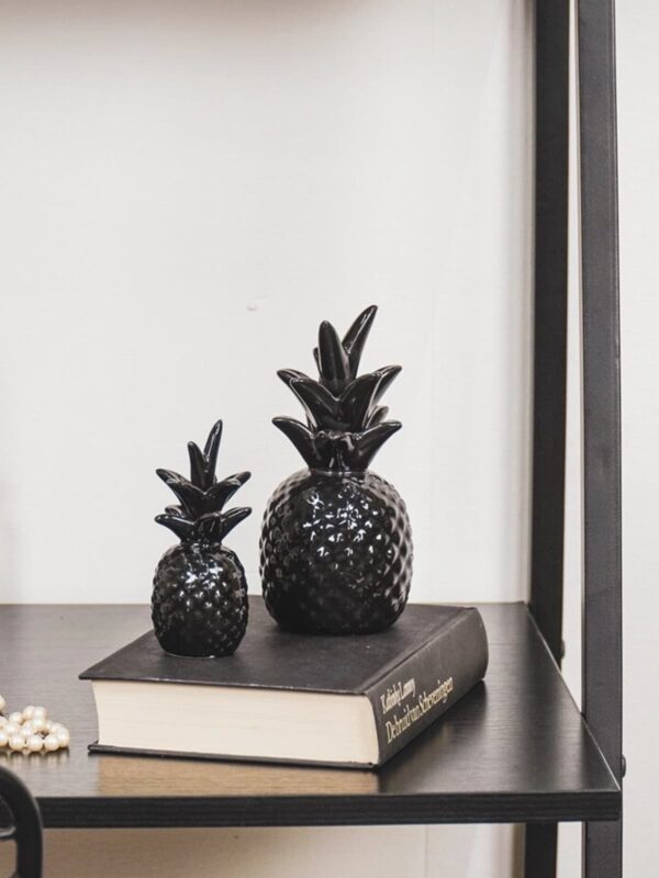 UNIK.HUS Ananas Dekoration klein schwarz