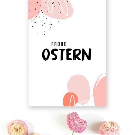 UNIK.HUS LINEOSTER.HUS Postkarte Ostern Frohe Ostern bunt