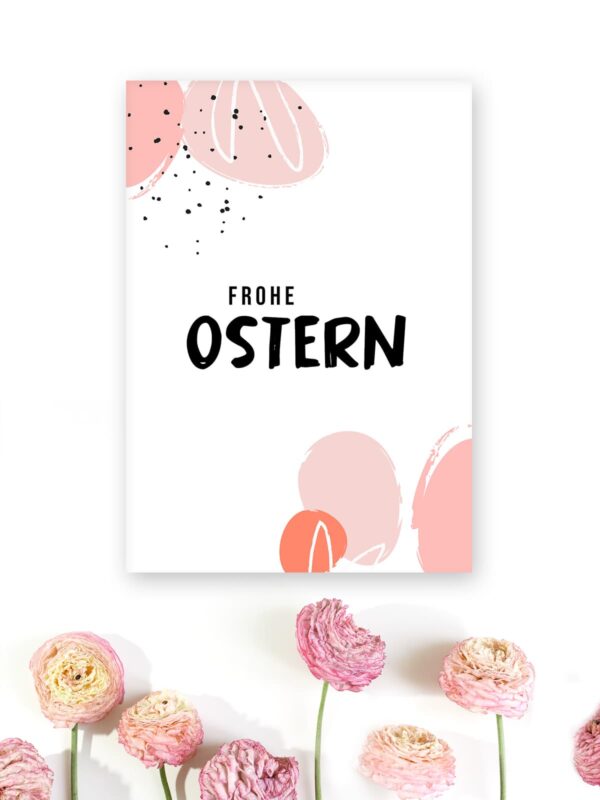 UNIK.HUS LINEOSTER.HUS Postkarte Ostern Frohe Ostern bunt