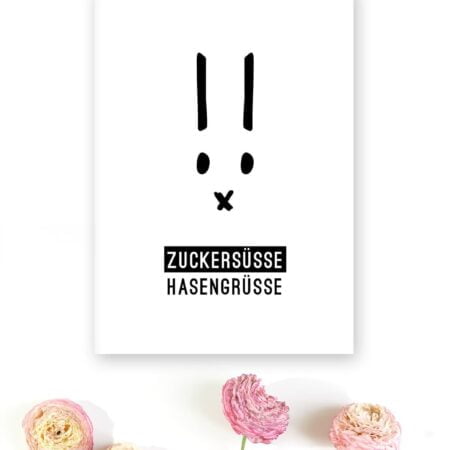 UNIK.HUS LINEOSTER.HUS Postkarte Ostern Zuckersüße Hasengrüße