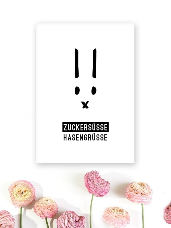 UNIK.HUS LINEOSTER.HUS Postkarte Ostern Zuckersüße Hasengrüße