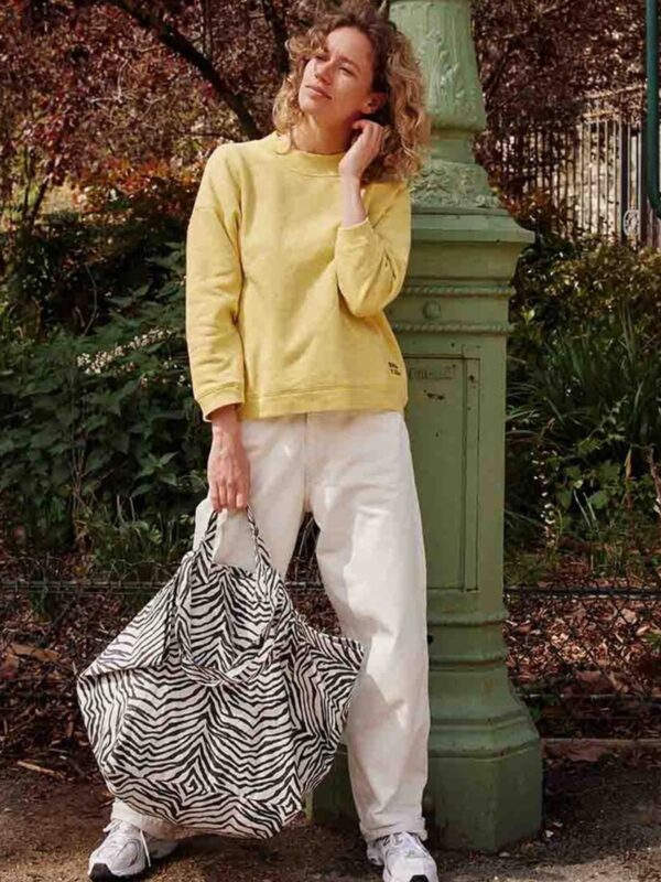 UNIK.HUS Rose in April Shopper Strandtasche Zebraprint