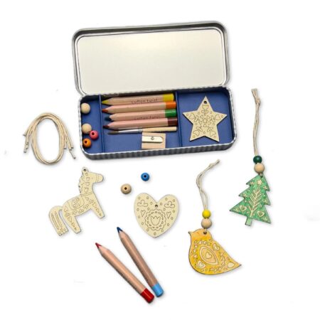 UNIK.HUS Cotton Twist Bastelset Weihnachten Folklore Baumschmuck Adventsschmuck Montessori