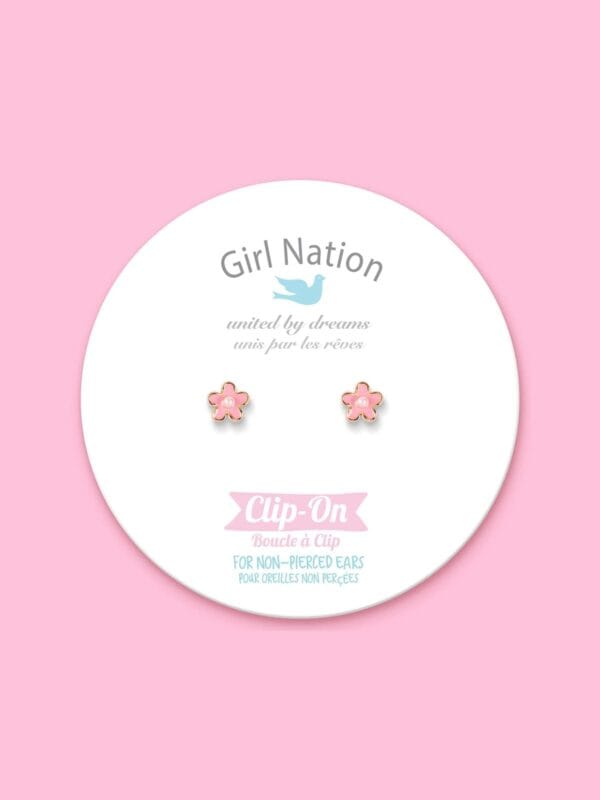 UNIK.HUS Girl Nation Clip-on Ohrclips Ohrringe Blume mit Perle