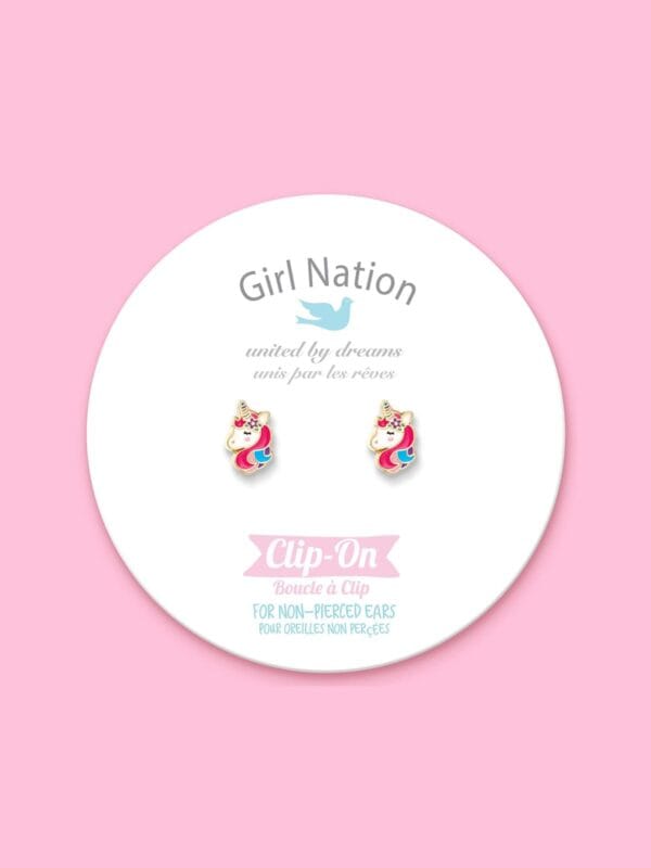 UNIK.HUS Girl Nation Clip-on Ohrclips Ohrringe Einhorn