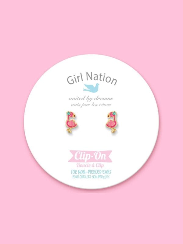 UNIK.HUS Girl Nation Clip-on Ohrclips Ohrringe Flamingo