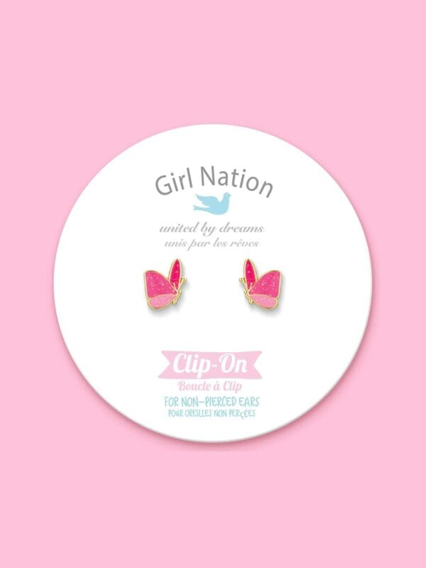 UNIK.HUS Girl Nation Clip-on Ohrclips Ohrringe Schmetterling