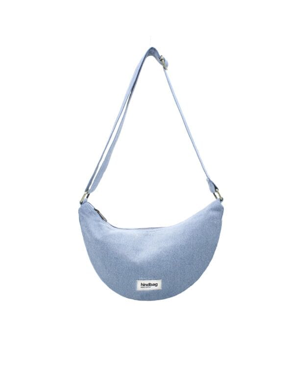 UNIK.HUS hindbag Tasche Andrea Halbmondtasche Umhängetasche Denim hellblau Handtasche