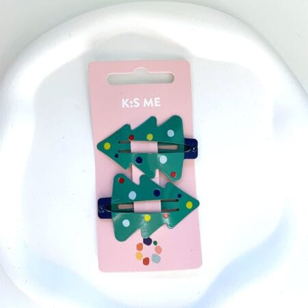 UNIK.HUS KiS ME Haarclips Clicclac Haarspange Tannenbaum Weihnachten 2er Set