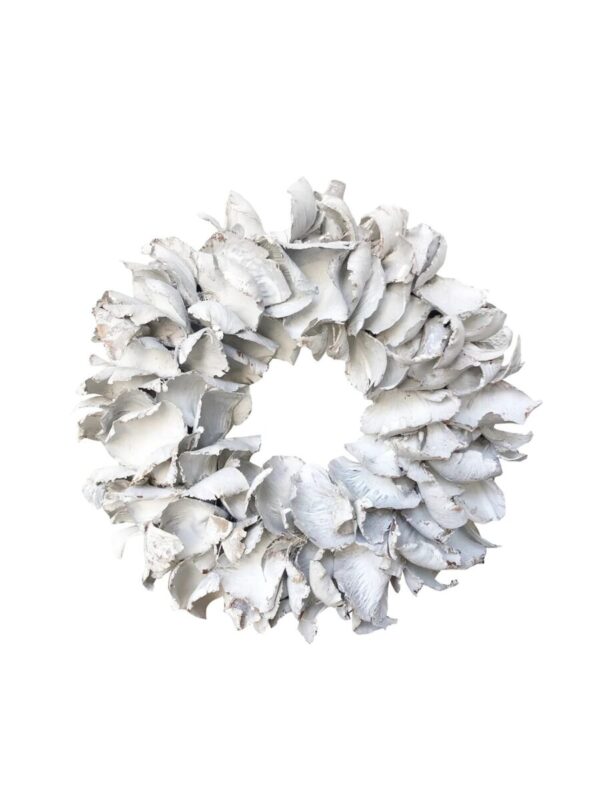 UNIK.HUS Couronne Palm petal wreath palmblütenkranz weiß 25 cm