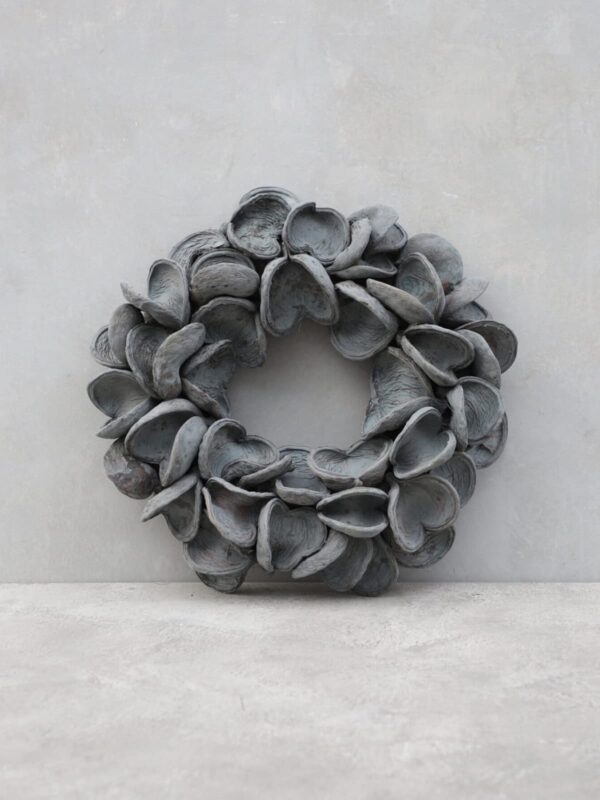 UNIK.HUS Couronne Badam wreath Badam-Früchte Kranz Naturkranz grey smoke